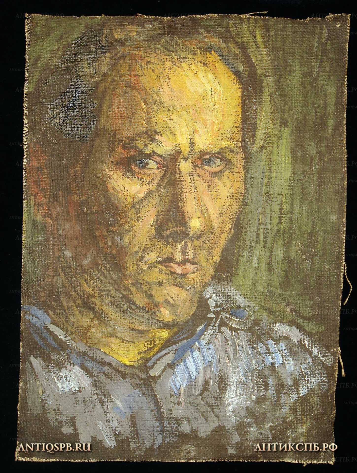 Картина "Автопортрет". Холст, масло. Автор: Поляков Александр Иванович (1921-1998). Вт. пол. ХХ века. СССР. №5П